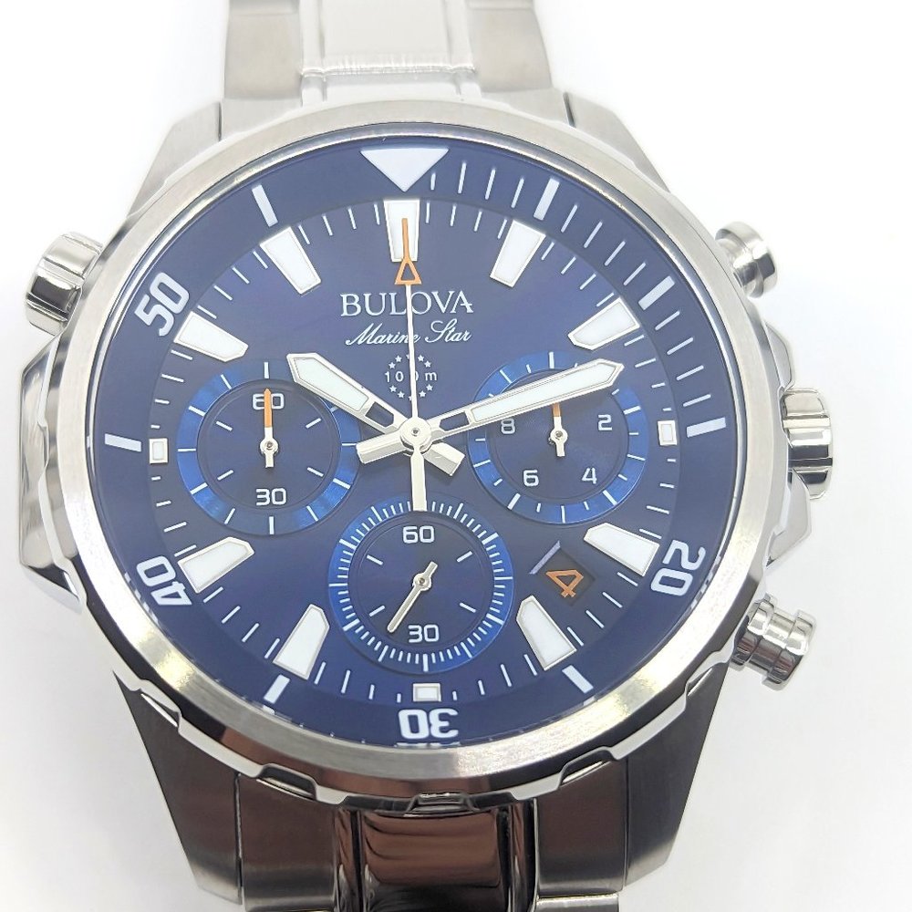 # 601 Bulova Men's Marine Blue Dial Watch - 96B256